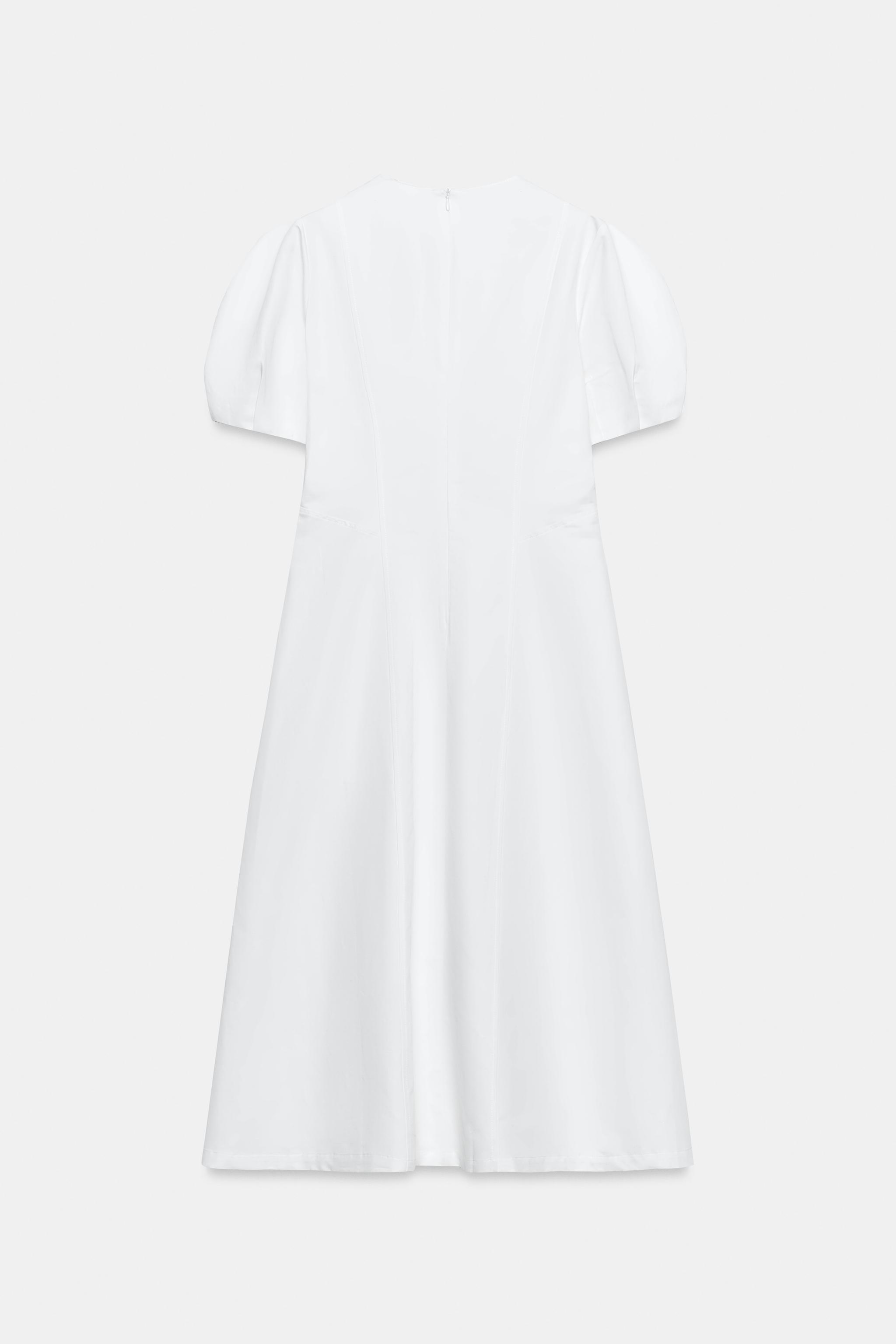 ZW COLLECTION LINEN BLEND MIDI DRESS